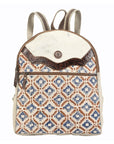 OHLAY KB138 Backpack Hand Tooled Upcycled Canvas Hair-On Genuine Leather women bag western handbag purse