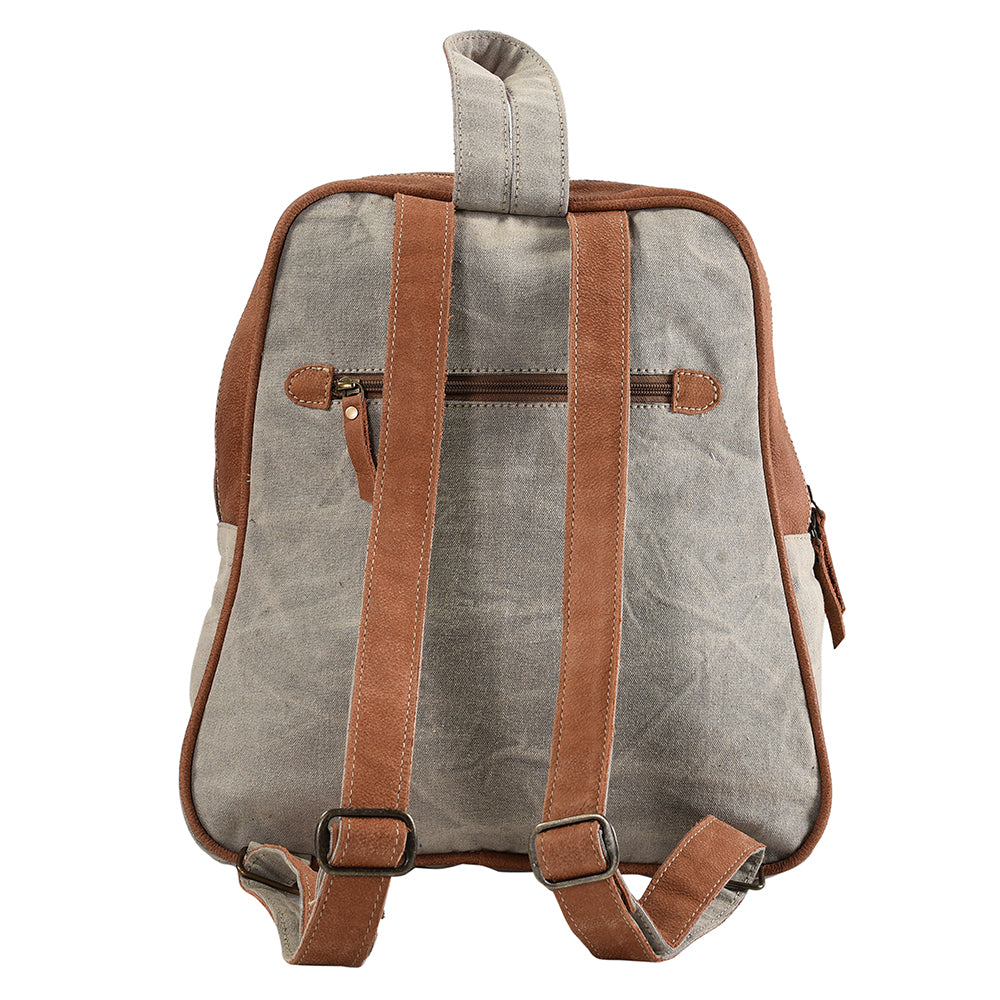 OHLAY KB142 Backpack Upcycled Canvas Hair-On Genuine Leather women bag western handbag purse