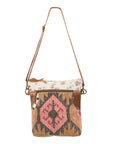 OHLAY KB146 Cross Body Upcycled Wool Upcycled Canvas Hair-On Genuine Leather women bag western handbag purse