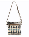 OHLAY KB147 Cross Body Upcycled Wool Upcycled Canvas Hair-On Genuine Leather women bag western handbag purse