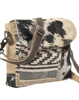 OHLAY MESSENGER Upcycled Wool Upcycled Canvas Hair-on Genuine Leather women bag western handbag purse