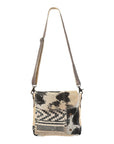 OHLAY MESSENGER Upcycled Wool Upcycled Canvas Hair-on Genuine Leather women bag western handbag purse