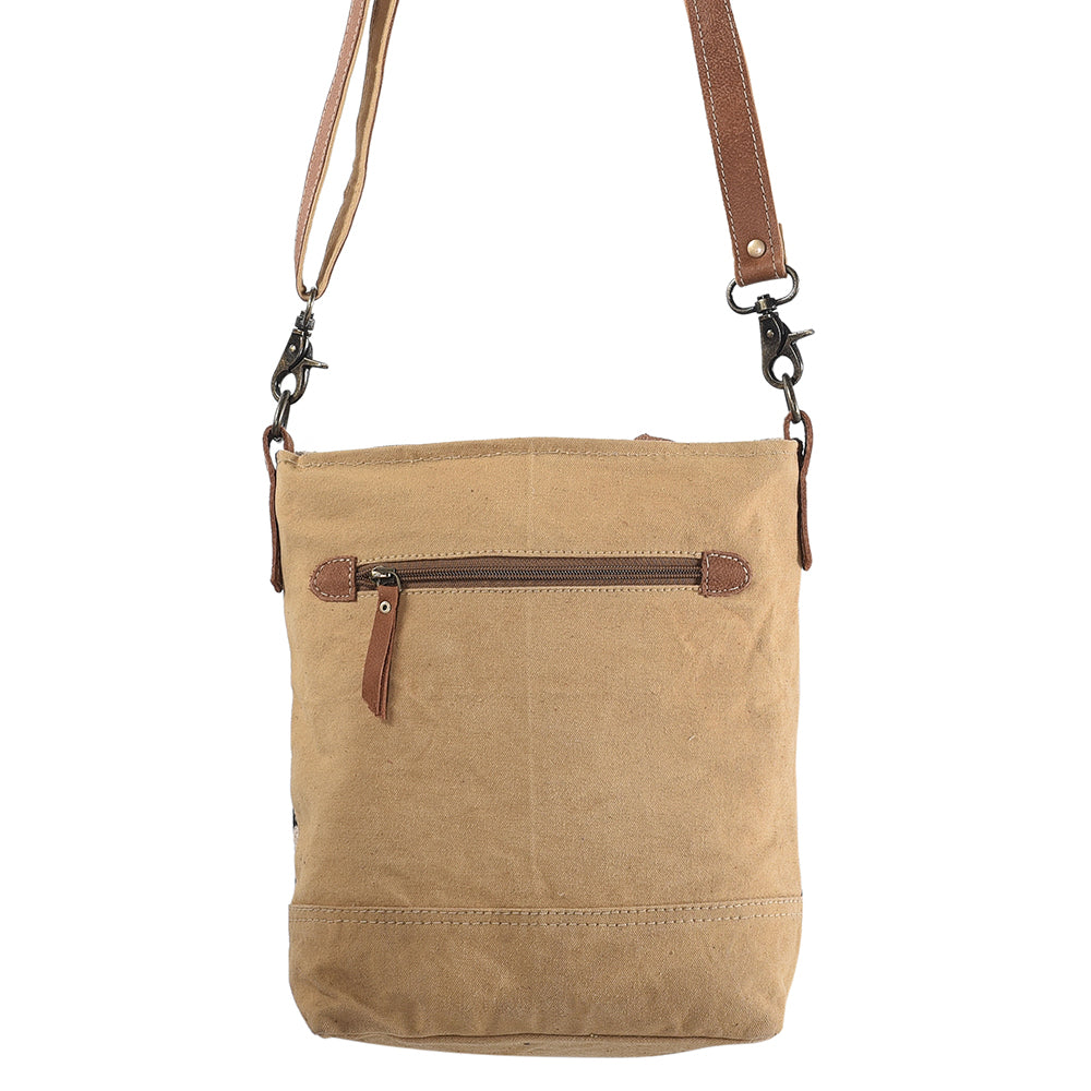 OHLAY MESSENGER Upcycled Wool Upcycled Canvas Hair-on Genuine Leather women bag western handbag purse