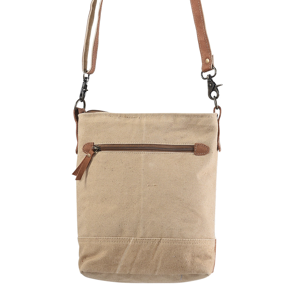 OHLAY MESSENGER Upcycled Canvas  Genuine Leather women bag western handbag purse