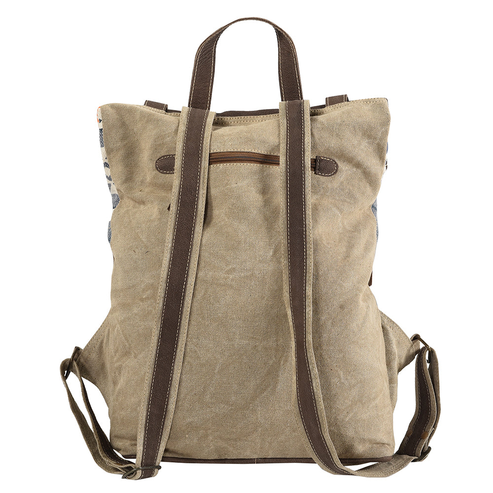 OHLAY KB165 Backpack Upcycled Canvas Hair-On Genuine Leather women bag western handbag purse