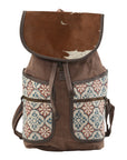 OHLAY KB177 Backpack Upcycled Canvas Hair-On Genuine Leather women bag western handbag purse