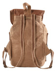 OHLAY KB178 Backpack Upcycled Canvas Genuine Leather women bag western handbag purse