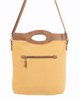 OHLAY KB181 Cross Body Upcycled Wool Upcycled Canvas Genuine Leather women bag western handbag purse