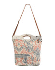 OHLAY KB182 Cross Body Upcycled Wool Upcycled Canvas Hair-On Genuine Leather women bag western handbag purse