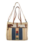 OHLAY KB184 TOTE Upcycled Wool Upcycled Canvas Hair-on Genuine Leather women bag western handbag purse
