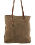 OHLAY KB194 TOTE Upcycled Wool Upcycled Canvas Genuine Leather women bag western handbag purse