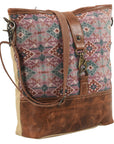 OHLAY MESSENGER Upcycled Wool Upcycled Canvas  Genuine Leather women bag western handbag purse