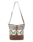 OHLAY MESSENGER Upcycled Wool Upcycled Canvas  Genuine Leather women bag western handbag purse