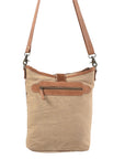 OHLAY MESSENGER Upcycled Canvas Hair-on Genuine Leather women bag western handbag purse