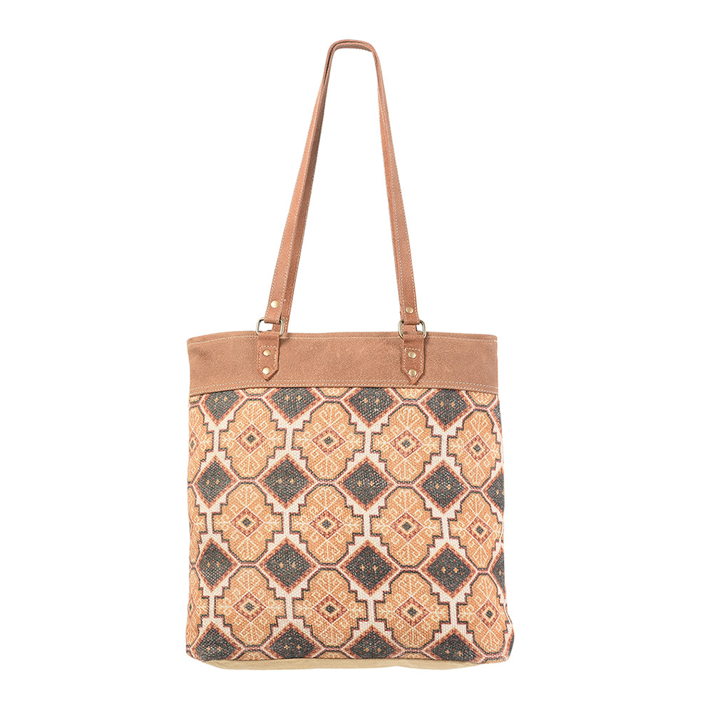 OHLAY KB213 TOTE Upcycled Wool Upcycled Canvas Genuine Leather women bag western handbag purse