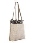 OHLAY KB214 TOTE Upcycled Wool Upcycled Canvas Hair-on Genuine Leather women bag western handbag purse