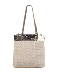 OHLAY KB214 TOTE Upcycled Wool Upcycled Canvas Hair-on Genuine Leather women bag western handbag purse