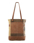 OHLAY KB223 TOTE Upcycled Canvas Genuine Leather women bag western handbag purse