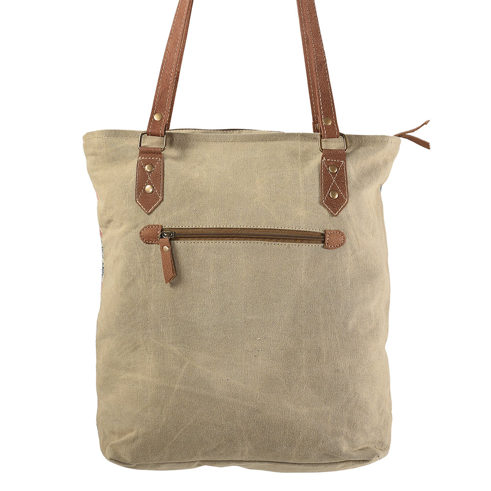 OHLAY KB227 TOTE Upcycled Wool Upcycled Canvas Genuine Leather women bag western handbag purse