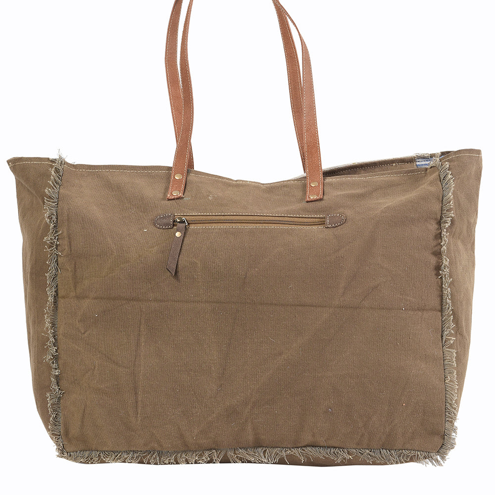 OHLAY KB229 TOTE Upcycled Wool Upcycled Canvas Hair-on Genuine Leather women bag western handbag purse