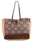 OHLAY KB234 TOTE Upcycled Wool Upcycled Canvas Genuine Leather women bag western handbag purse