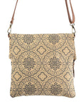 OHLAY KB242 Cross Body Upcycled Canvas Genuine Leather women bag western handbag purse