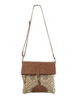 OHLAY KB242 Cross Body Upcycled Canvas Genuine Leather women bag western handbag purse