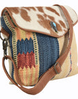 OHLAY KB247 Cross Body Upcycled Wool Upcycled Canvas Hair-On Genuine Leather women bag western handbag purse