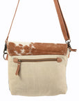 OHLAY KB247 Cross Body Upcycled Wool Upcycled Canvas Hair-On Genuine Leather women bag western handbag purse