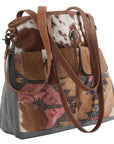 OHLAY KB252 TOTE Upcycled Wool Upcycled Canvas Hair-on Genuine Leather women bag western handbag purse