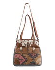 OHLAY KB252 TOTE Upcycled Wool Upcycled Canvas Hair-on Genuine Leather women bag western handbag purse