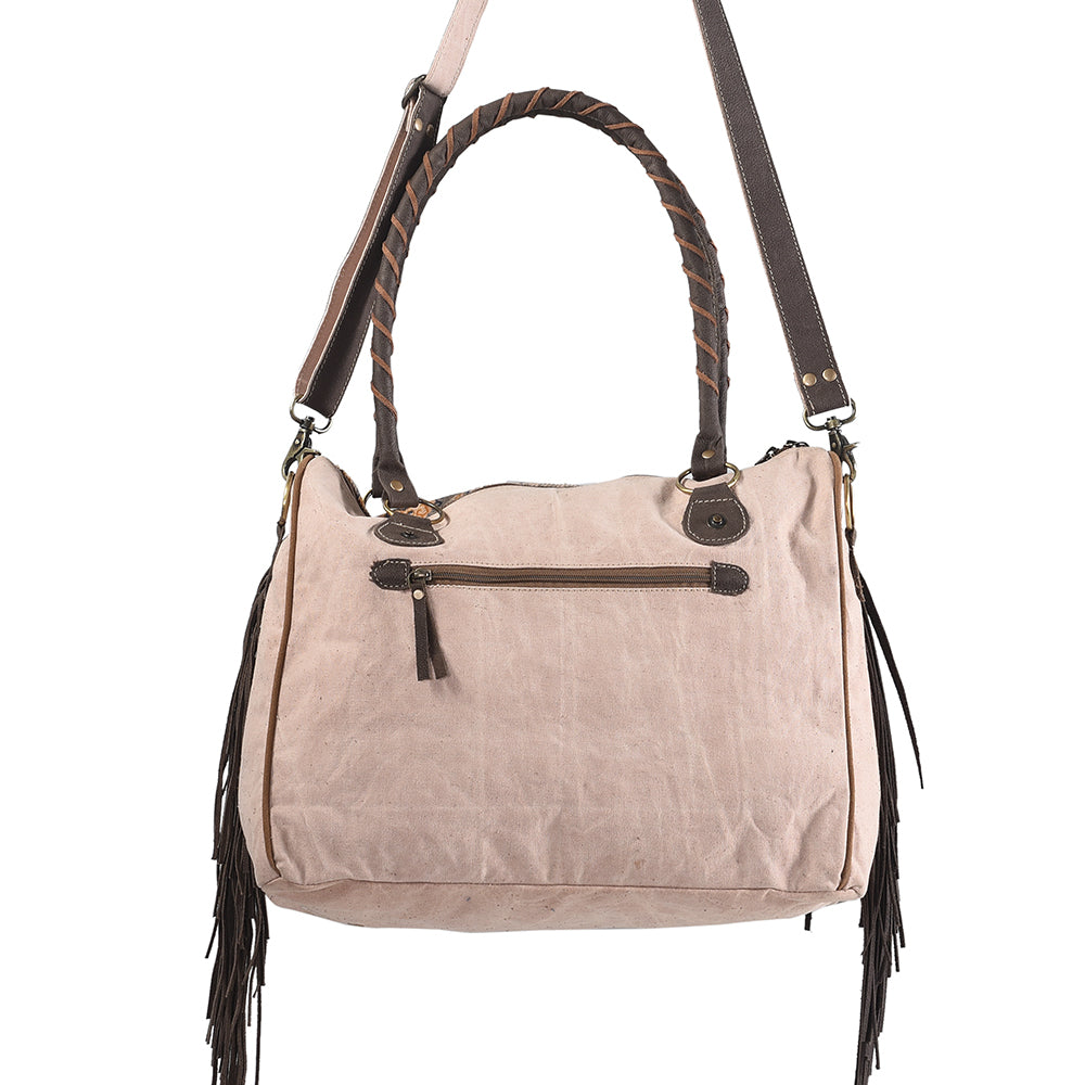 OHLAY KB253 TOTE Upcycled Canvas Genuine Leather women bag western handbag purse