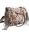 OHLAY KB254 TOTE Upcycled Wool Upcycled Canvas Hair-on Genuine Leather women bag western handbag purse