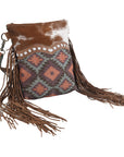 OHLAY KB259 Cross Body Upcycled Wool Upcycled Canvas Hair-On Genuine Leather women bag western handbag purse