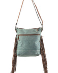 OHLAY KB259 Cross Body Upcycled Wool Upcycled Canvas Hair-On Genuine Leather women bag western handbag purse