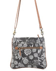 OHLAY KB264 Cross Body Upcycled Canvas Genuine Leather women bag western handbag purse