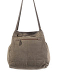 OHLAY Bucket Upcycled Wool Canvas Hair On Genuine Leather Women Bag Western Handbag Purse | Womens Handbags Belt for Summer