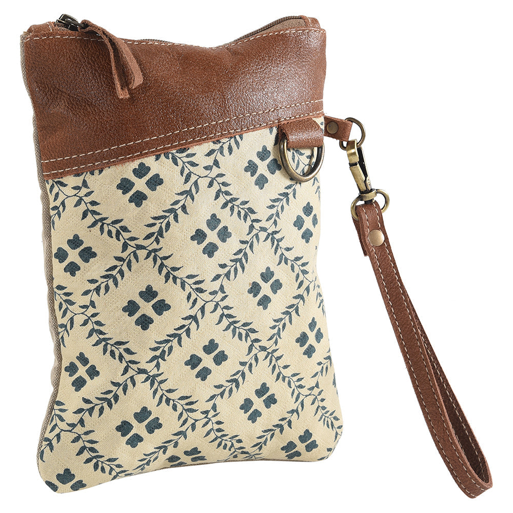 OHLAY WRISTLET Upcycled Canvas  Genuine Leather women bag western handbag purse