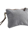 OHLAY WRISTLET Upcycled Wool Upcycled Canvas  Genuine Leather women bag western handbag purse
