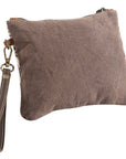 OHLAY WRISTLET Upcycled Wool Upcycled Canvas  Genuine Leather women bag western handbag purse