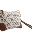 OHLAY WRISTLET Upcycled Wool Upcycled Canvas  Genuine Leather women bag western handbag purse