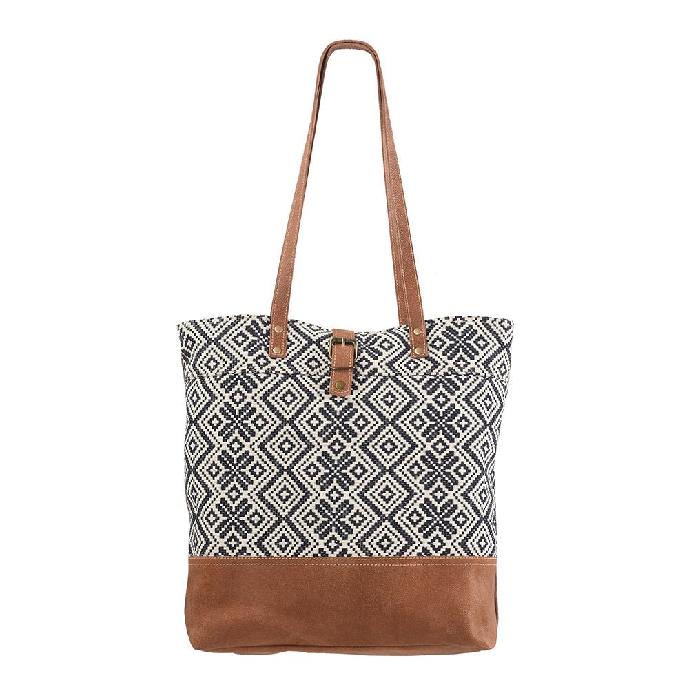 OHLAY KB285 TOTE Upcycled Wool Canvas Genuine Leather women bag western handbag purse