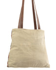 OHLAY KB290 TOTE Hand Tooled Upcycled Canvas Genuine Leather women bag western handbag purse