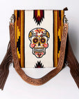 American Darling ADBGA266D Large Crossbody Saddle Blanket Genuine Leather women bag western handbag purse