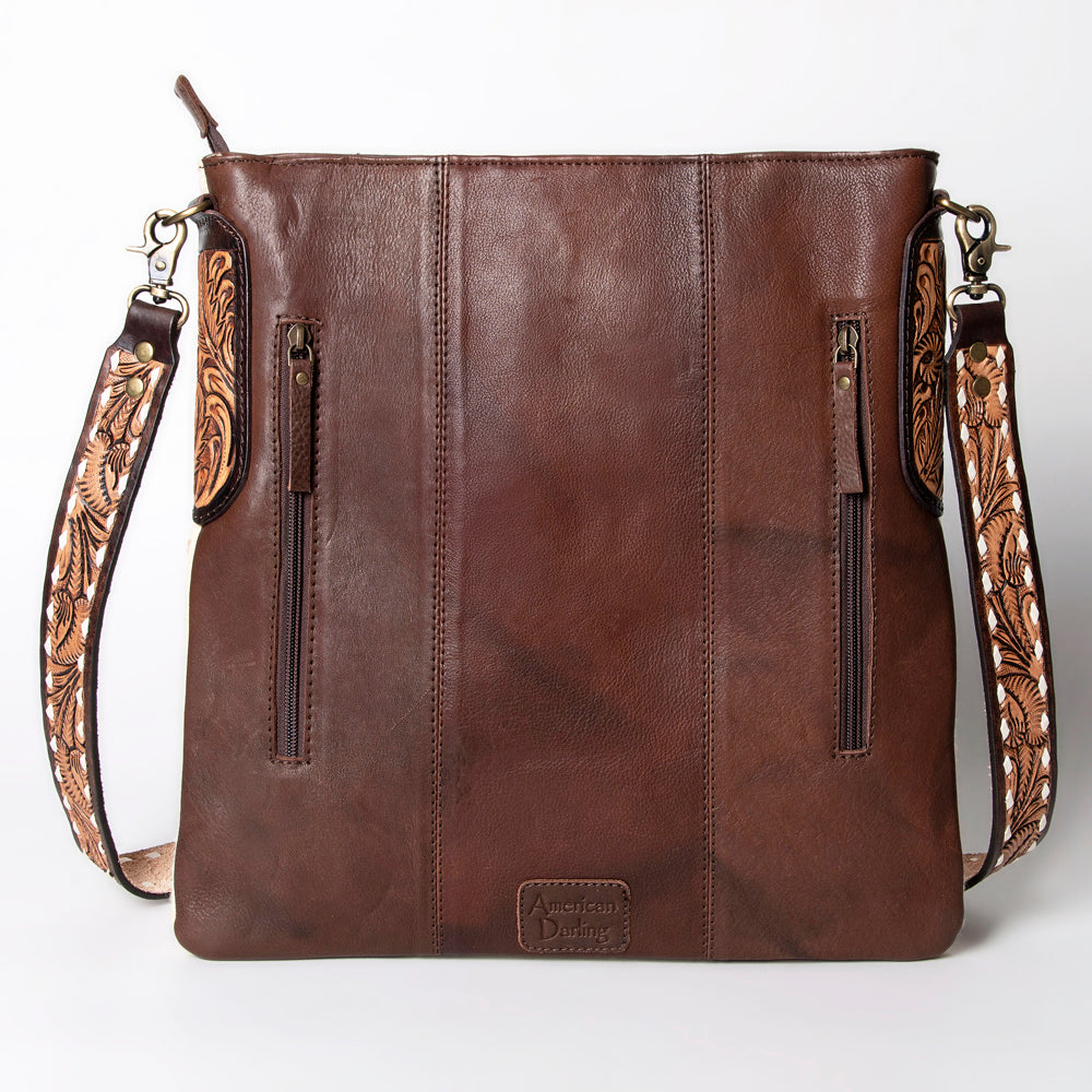 American Darling Messenger Hand Tooled Saddle Blanket Genuine Leather women bag western handbag purse