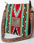 American Darling ADBGA268C Large Crossbody Hand Tooled Saddle Blanket Genuine Leather women bag western handbag purse