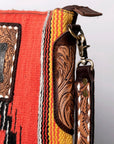 American Darling Messenger Saddle Blanket Genuine Leather Women Bag Western Handbag Purse