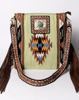 American Darling Messenger Saddle Blanket Genuine Leather Women Bag Western Handbag Purse