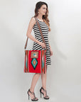 American Darling ADBGA271A Large Crossbody Hand Tooled Saddle Blanket Genuine Leather women bag western handbag purse
