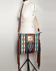 American Darling Large Crossbody Hand Tooled Saddle Blanket Genuine Leather women bag western handbag purse